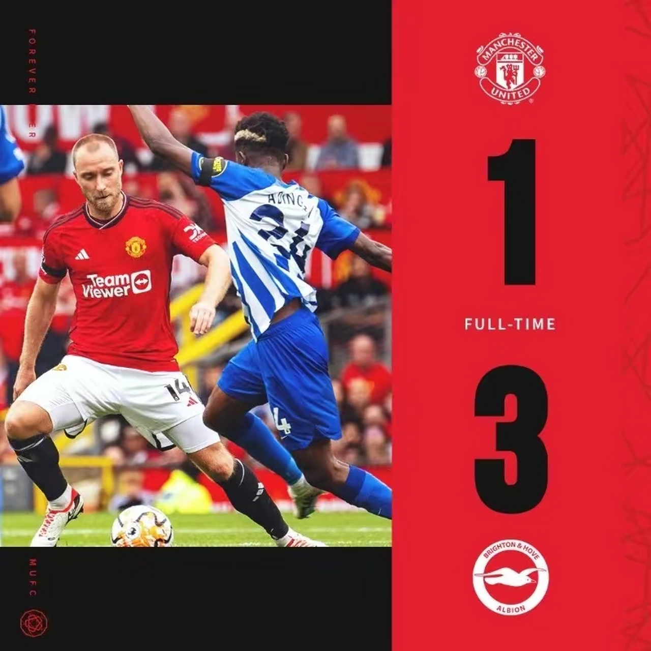 关于曼联客场-轻取布莱顿，保持领先优势的信息